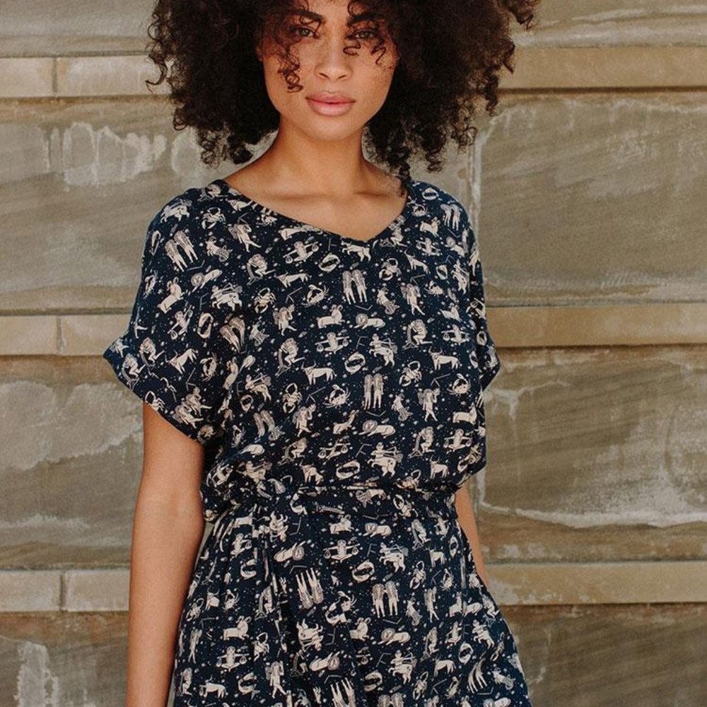 LIKE NEW Mata Traders zodiac print dress size S